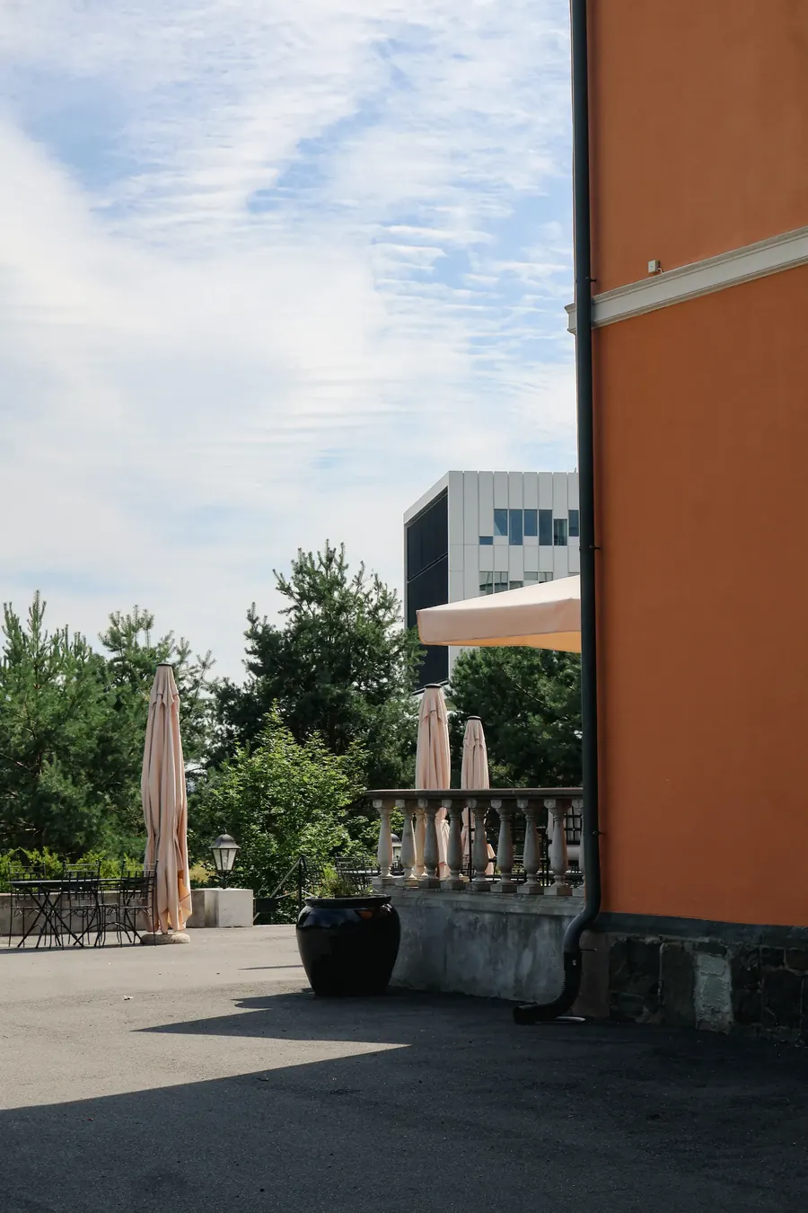 The terrace